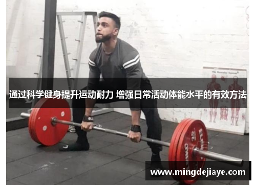 通过科学健身提升运动耐力 增强日常活动体能水平的有效方法