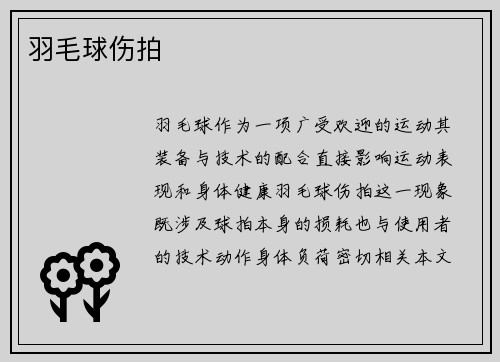 羽毛球伤拍